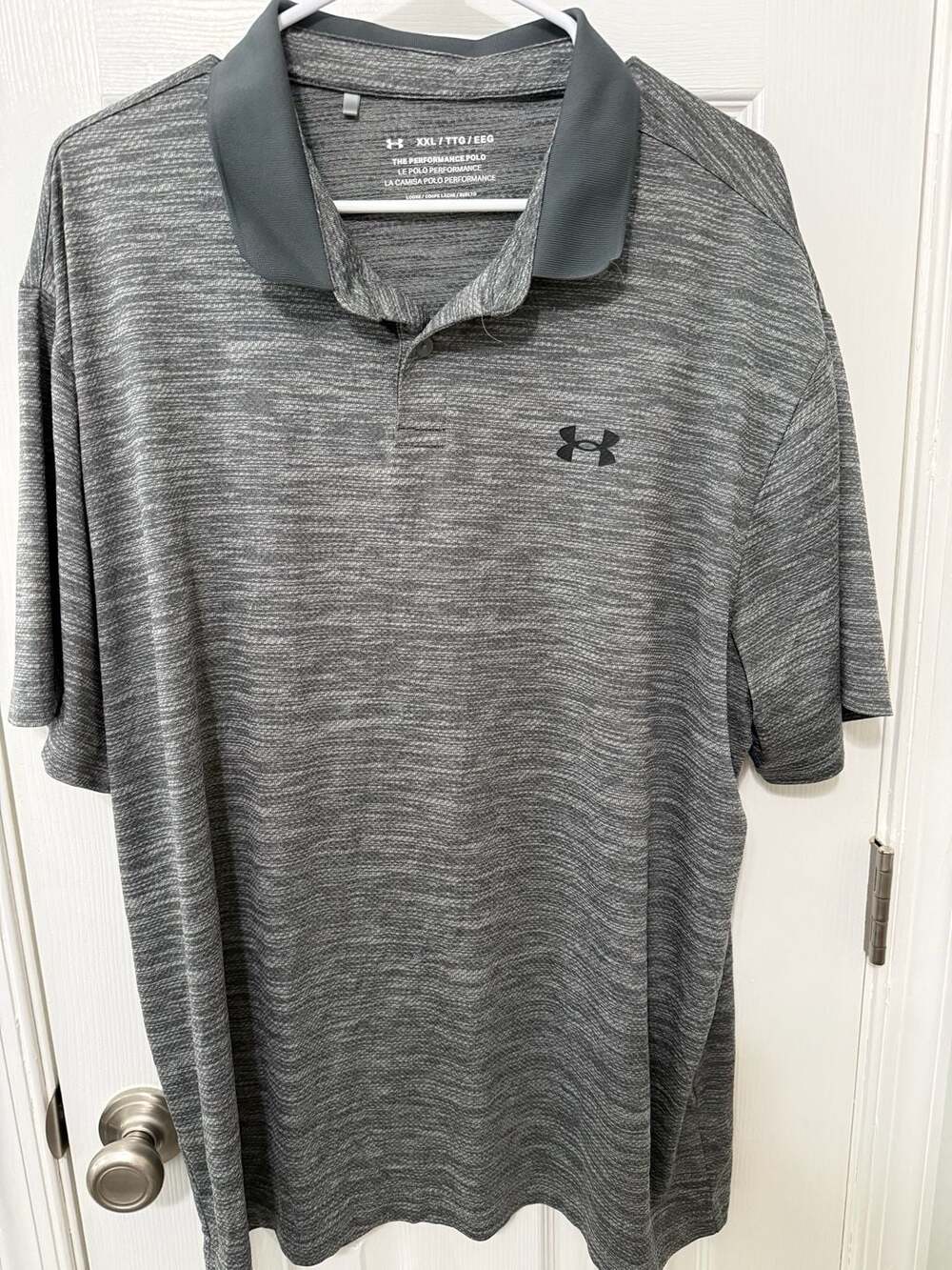 Under Armour The Performance Polo Size XXL Gray Heather